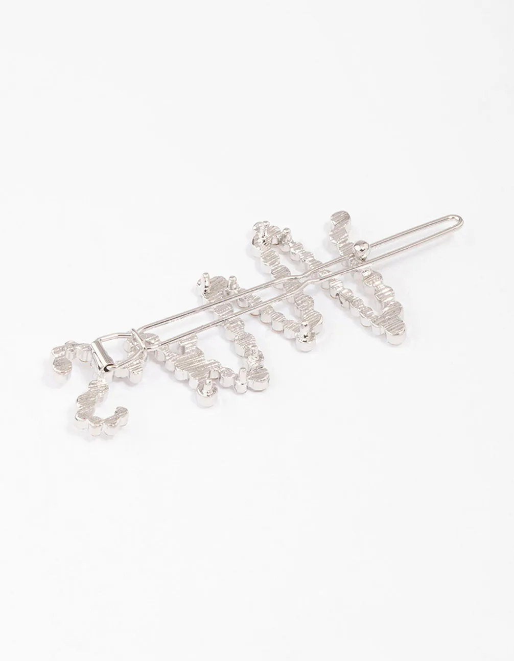 Rhodium Diamante Mrs Hair Clip sold by lovisa product image thumbnail 3
