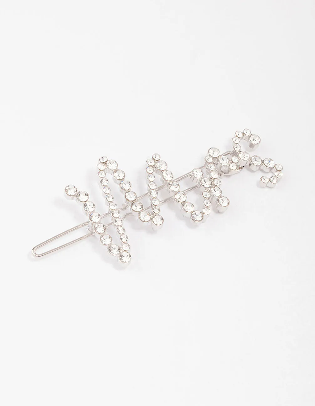 Rhodium Diamante Mrs Hair Clip sold by lovisa