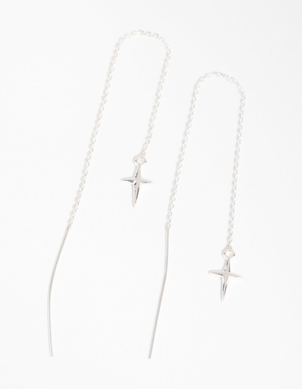 Sterling Silver Cross Thread Earrings sold by lovisa