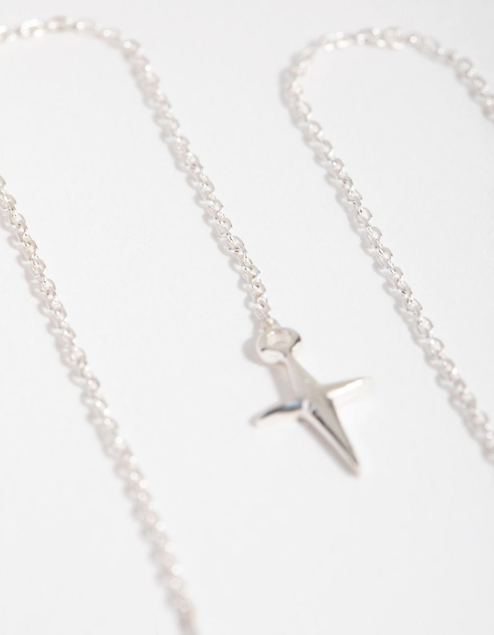 Sterling Silver Cross Thread Earrings sold by lovisa product image thumbnail 4