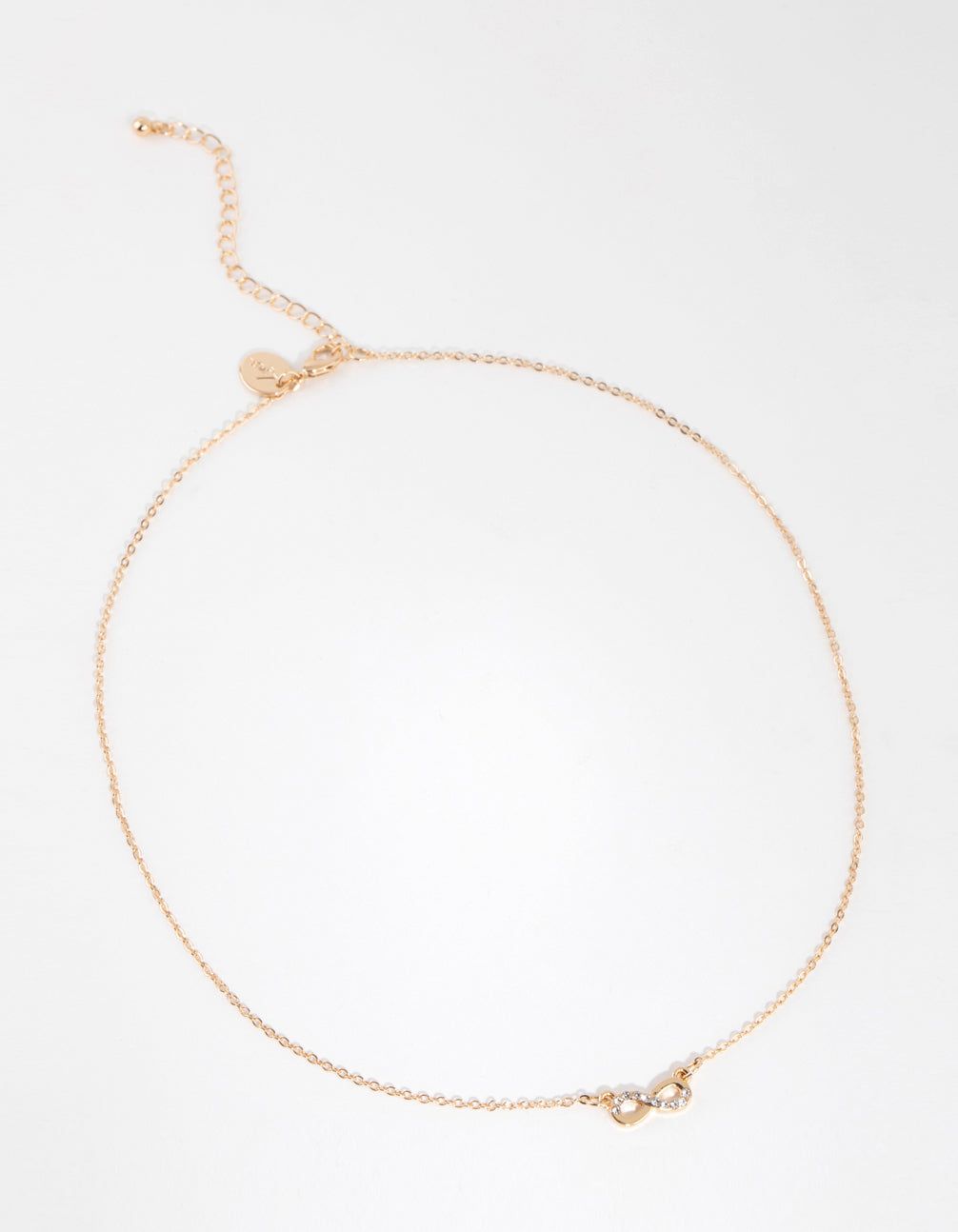 Gold Diamante Infinity Necklace sold by lovisa product image thumbnail 2