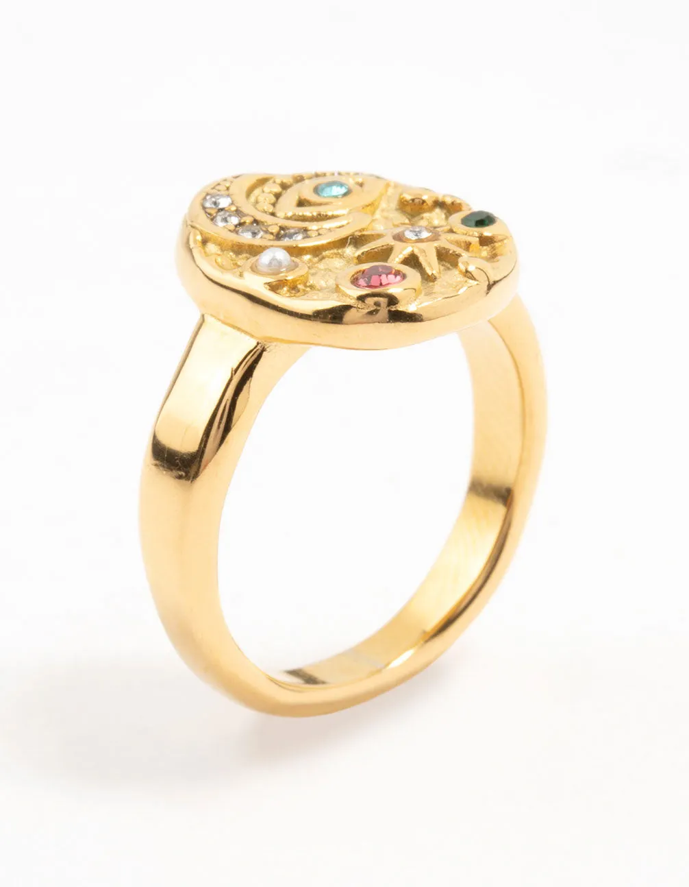 Waterproof Gold Plated Stainless Steel Celestial Cocktail Ring sold by lovisa product image thumbnail 2