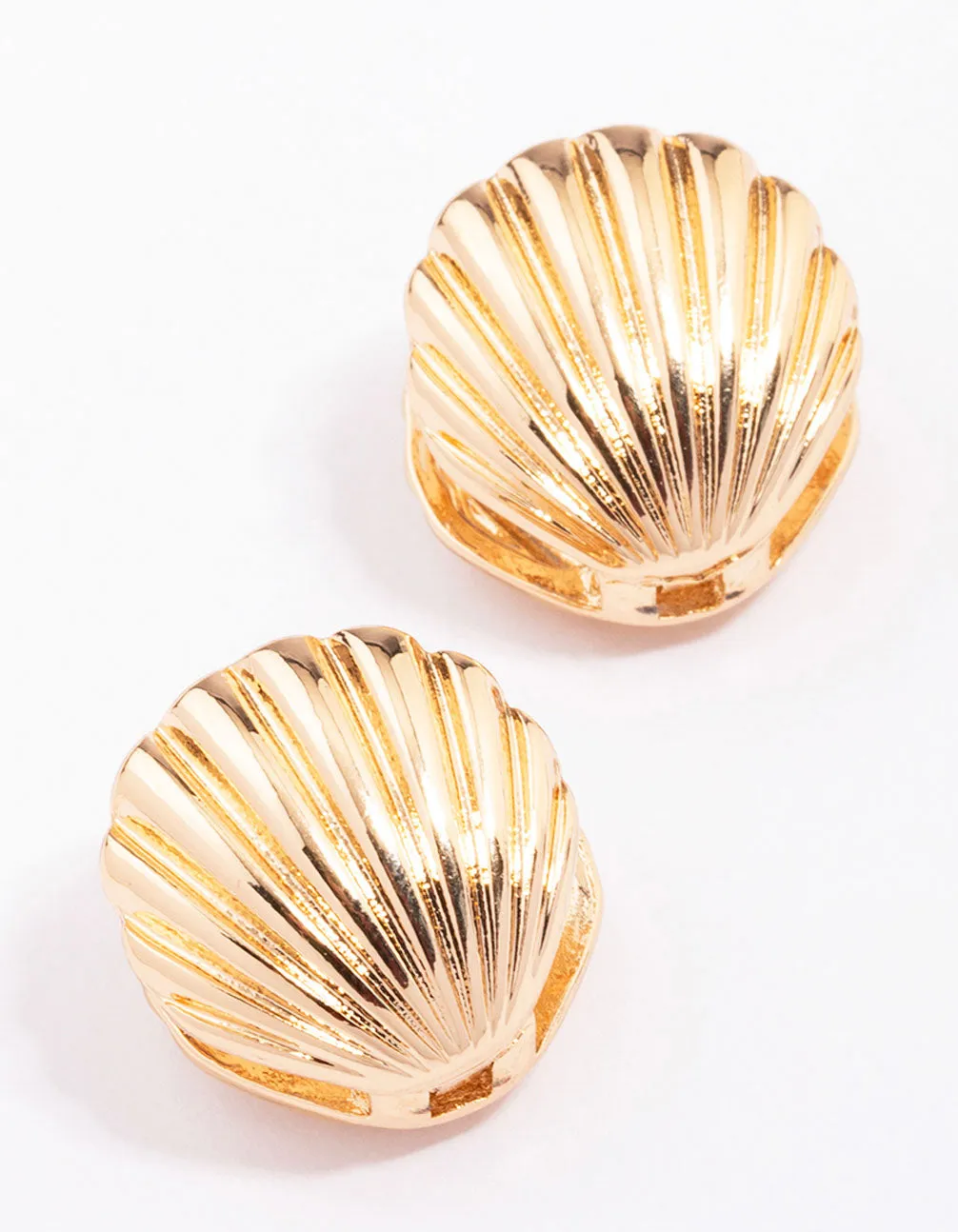 Gold Small Shell Stud Earrings sold by lovisa