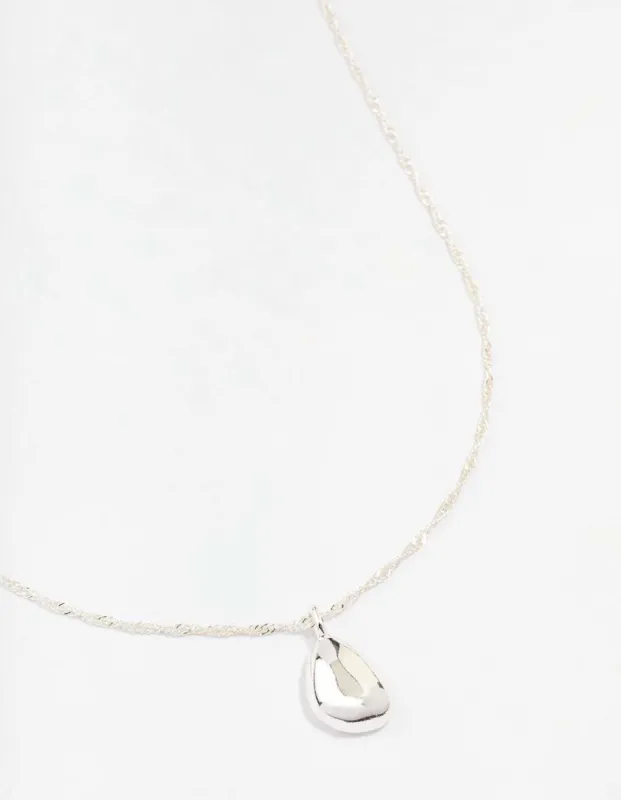 Silver Plated Dainty Drop Twist Necklace sold by lovisa