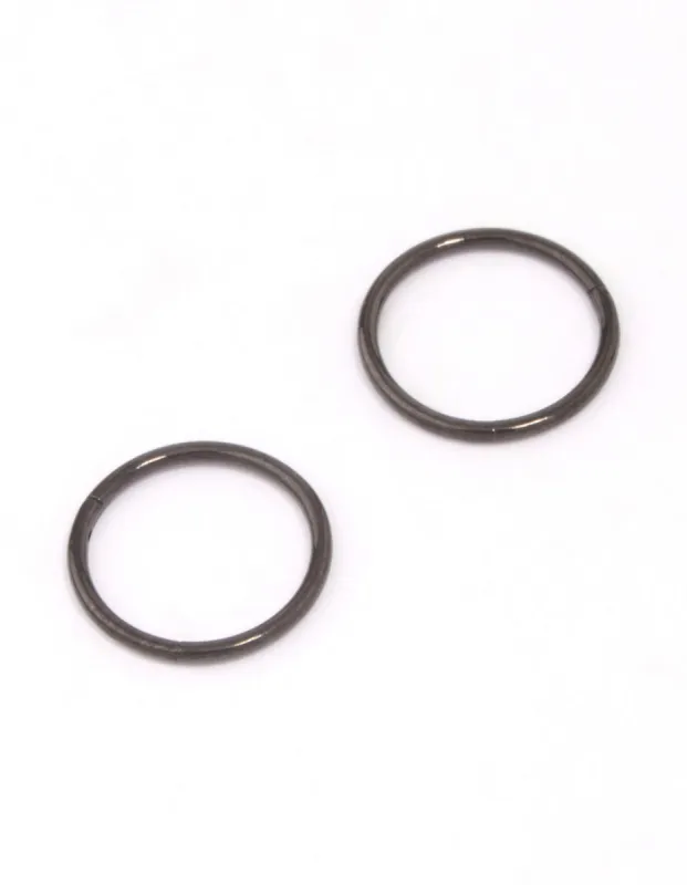 Black Coated Titanium Fine Sleeper Earrings sold by lovisa