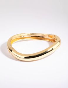 Gold Plated Wave Bangle sold by lovisa