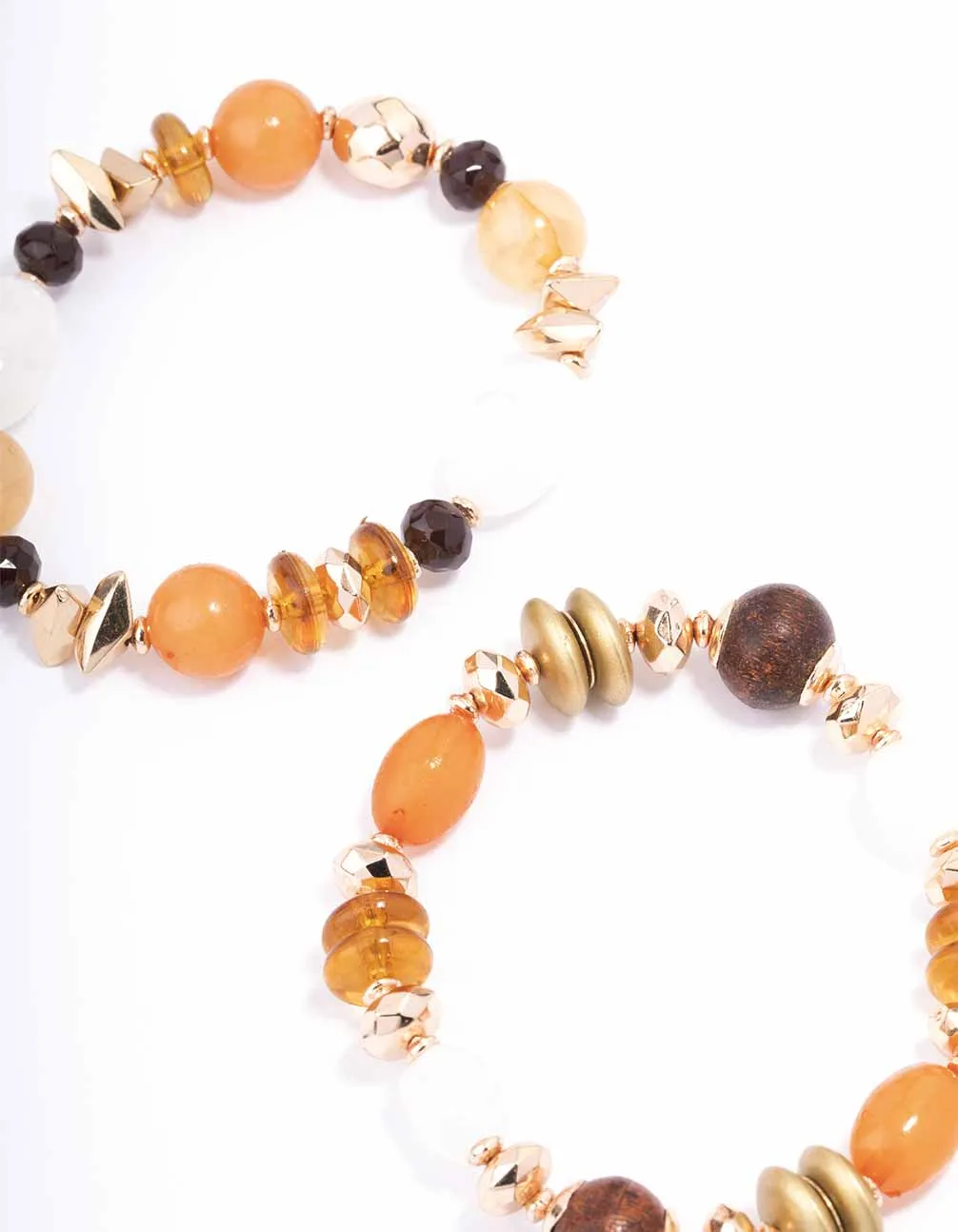 Gold Mixed Beaded Stretch Bracelet 3-Pack sold by lovisa product image thumbnail 3