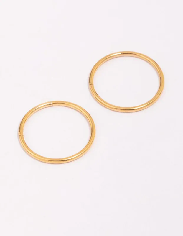 Gold Plated Surgical Steel Sleeper Hoop Earrings 16mm sold by lovisa
