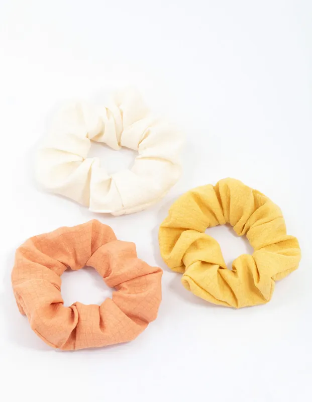 Fabric Texture Hair Scrunchie Pack sold by lovisa