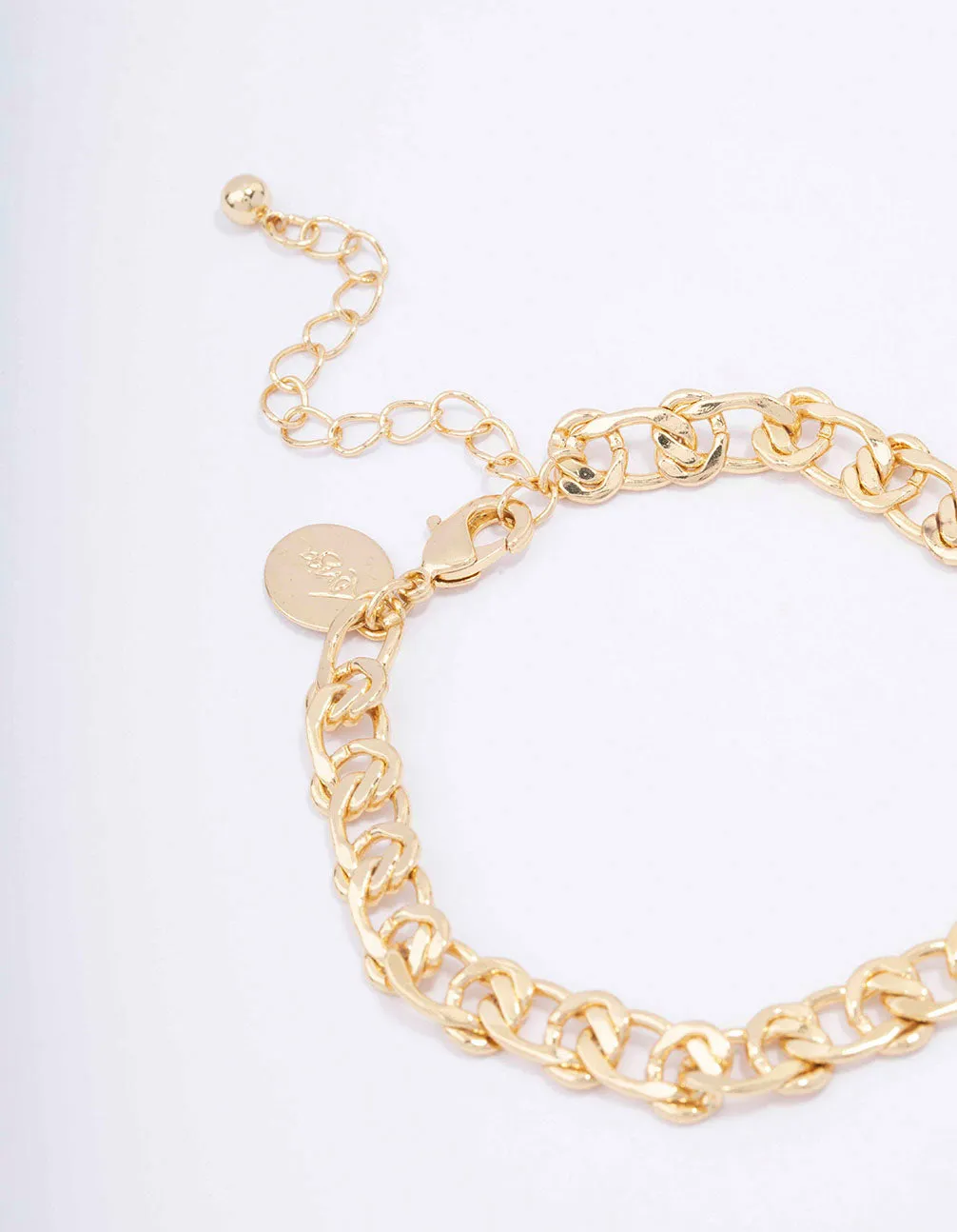 Gold Plated Flat Loop Chain Bracelet sold by lovisa product image thumbnail 3