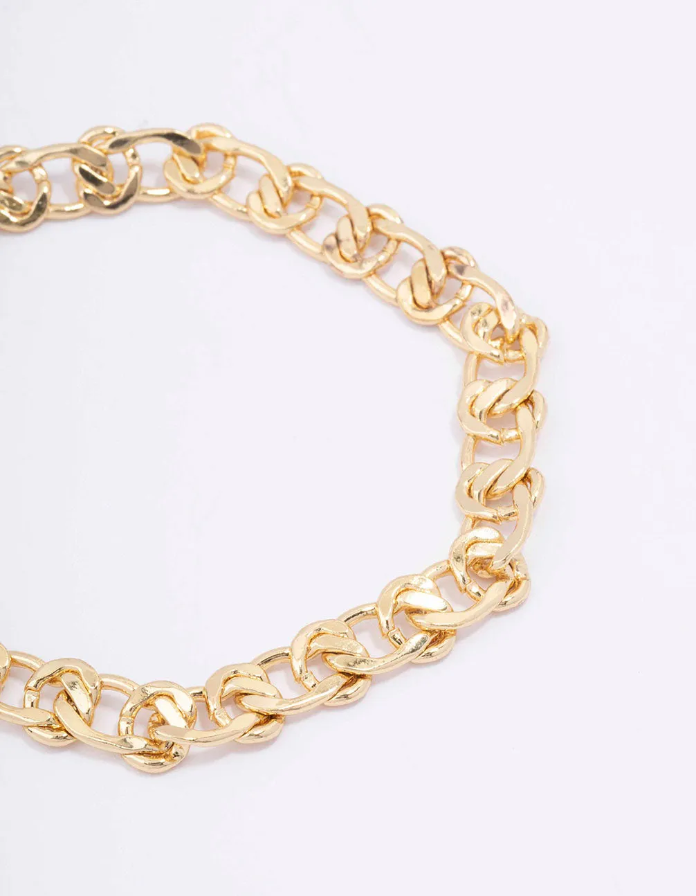Gold Plated Flat Loop Chain Bracelet sold by lovisa product image thumbnail 2