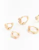 Gold Mixed Diamante Flower Earrings 3-Pack sold by lovisa