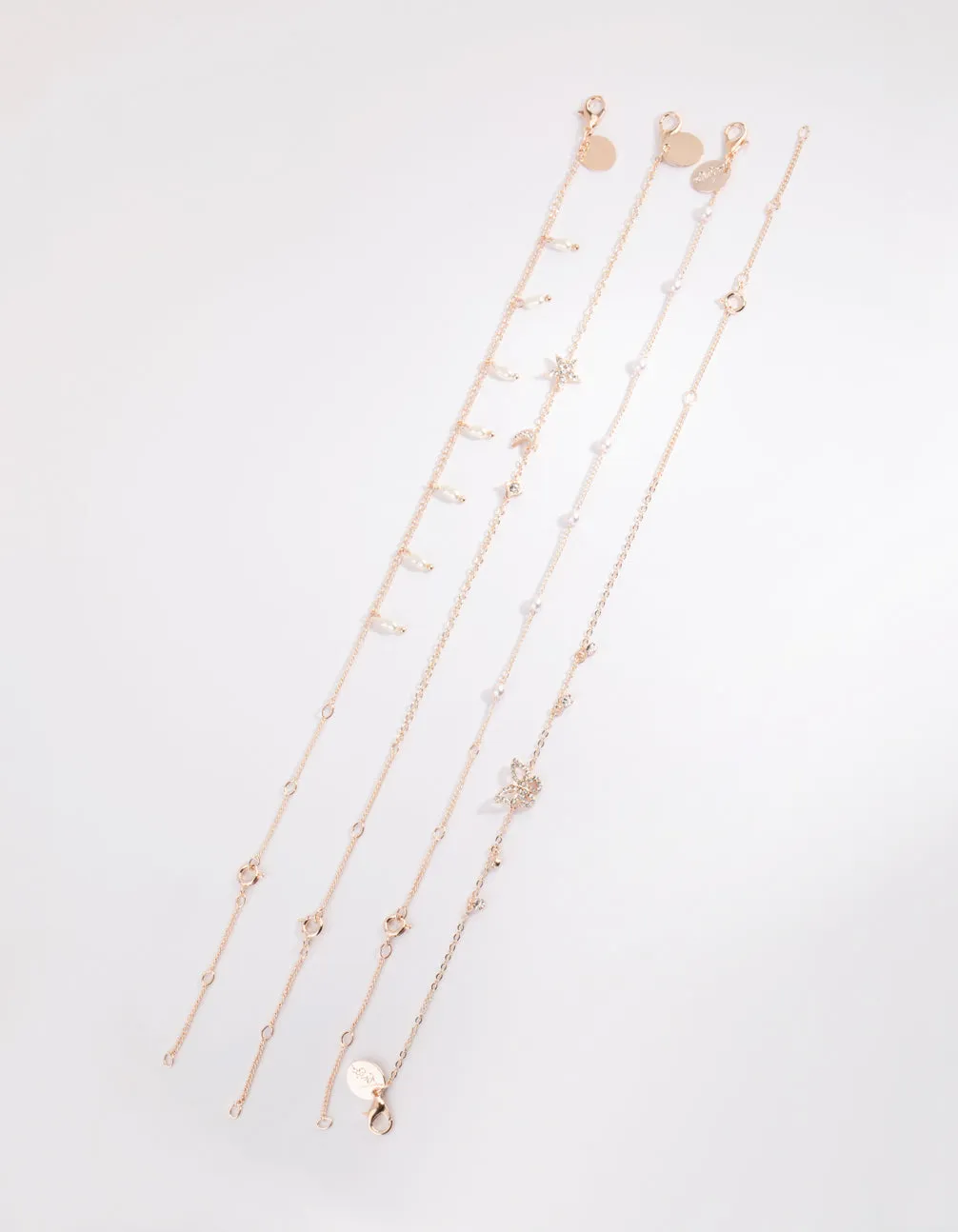 Rose Gold Butterfly Jingle Bracelet & Anklet Set sold by lovisa product image thumbnail 2