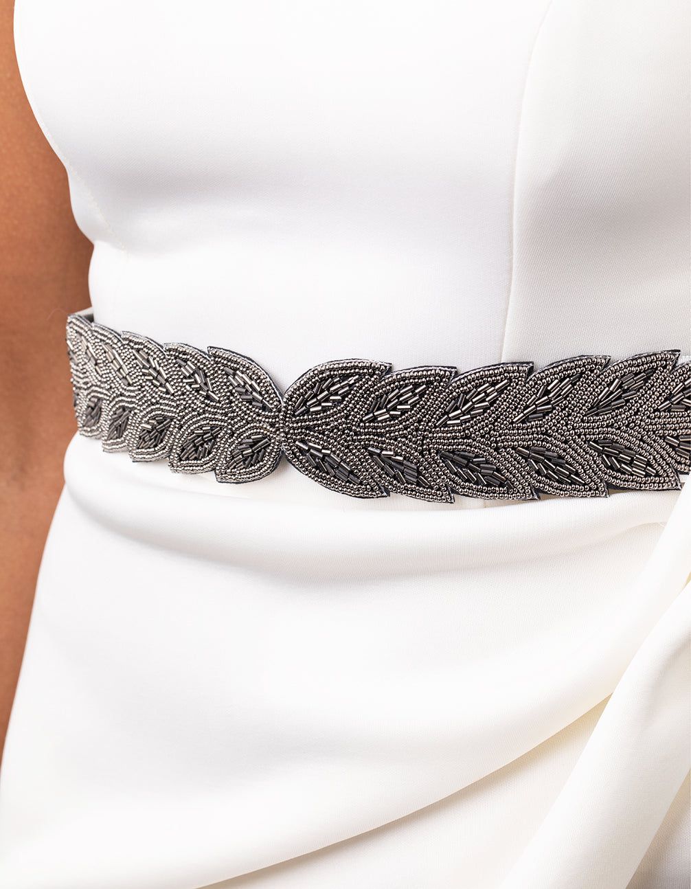 Beaded Leaf Detailed Grey Sash sold by lovisa product image thumbnail 2