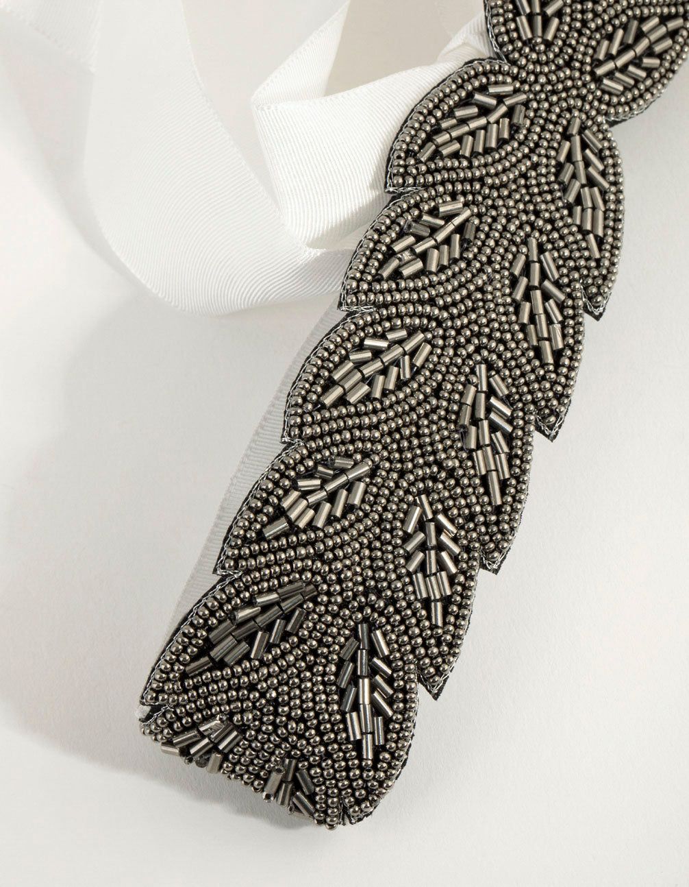 Beaded Leaf Detailed Grey Sash sold by lovisa product image thumbnail 3