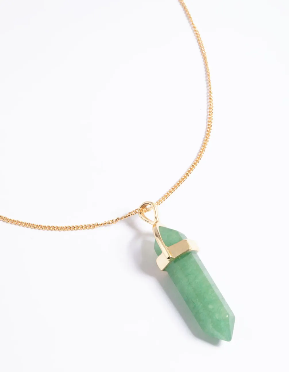Gold Plated Semi Precious Green Shard Necklace sold by lovisa product image thumbnail 2