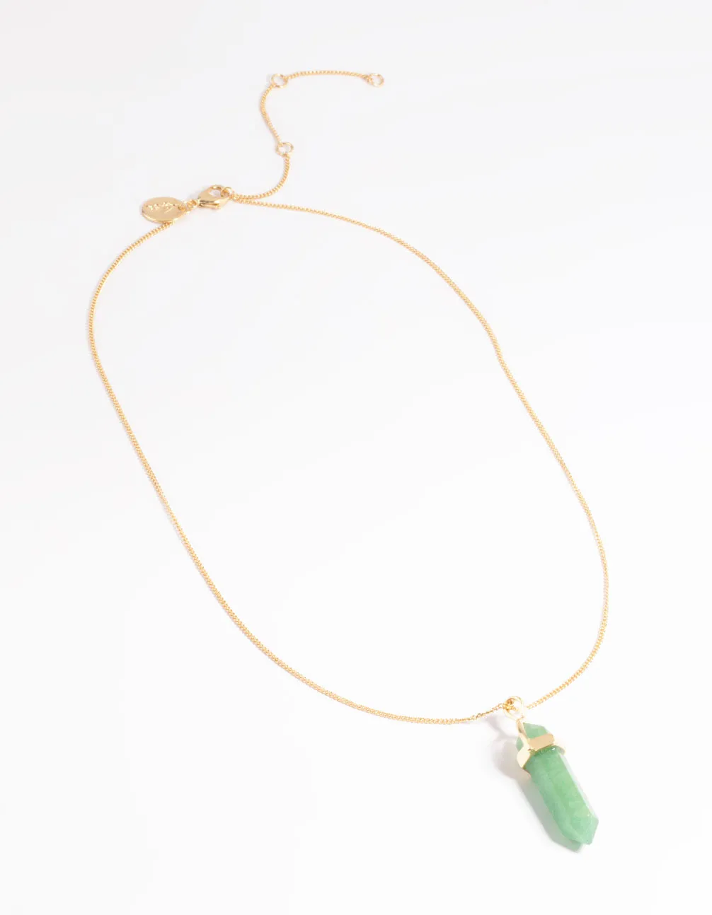 Gold Plated Semi Precious Green Shard Necklace sold by lovisa