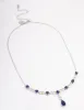 Silver Sapphire Stone Drop Necklace sold by lovisa