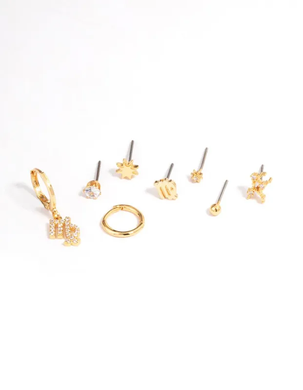 Gold Plated Virgo Star Sign Ear Stackers sold by lovisa