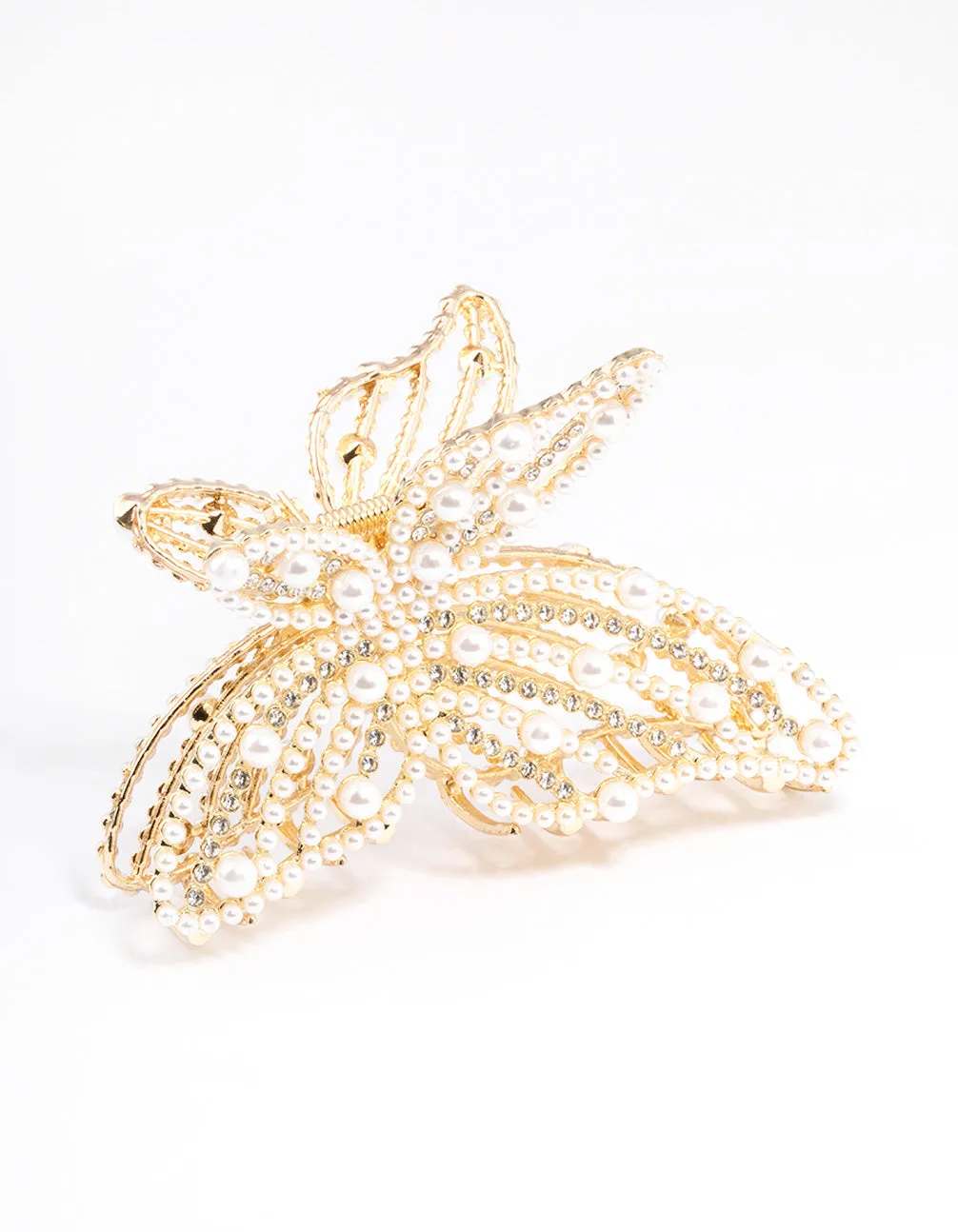 Gold Pearl Butterfly Hair Claw sold by lovisa product image thumbnail 2