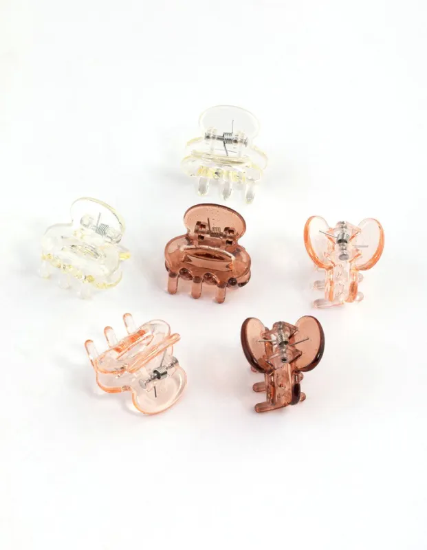 Plastic Open Mini Claw Clip 6-Pack sold by lovisa