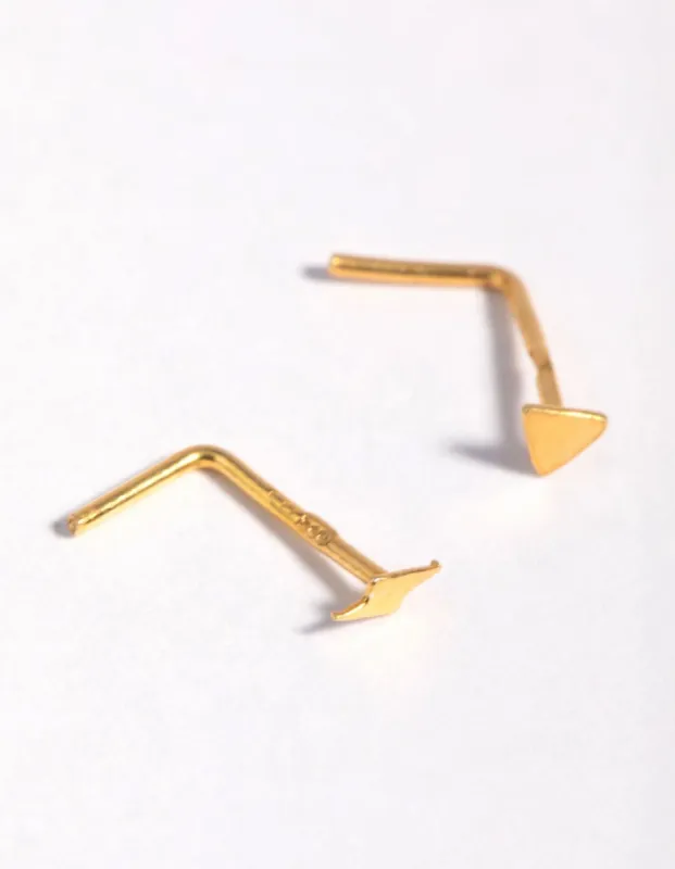 Gold Plated Sterling Silver Lightning Bolt Nose Stud Pack made by lovisa