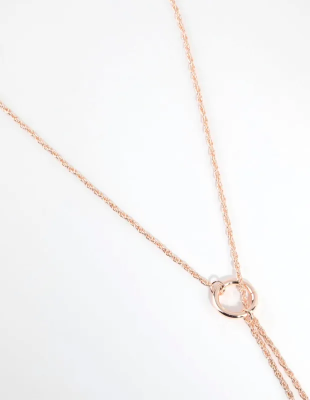 Rose Gold Lariat Necklace sold by lovisa