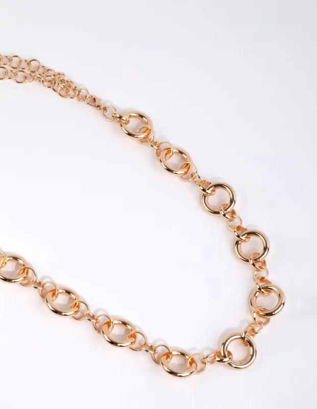 Gold Circle Detail Chain Belt sold by lovisa