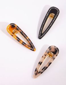 Gold Diamante Clip Pack sold by lovisa