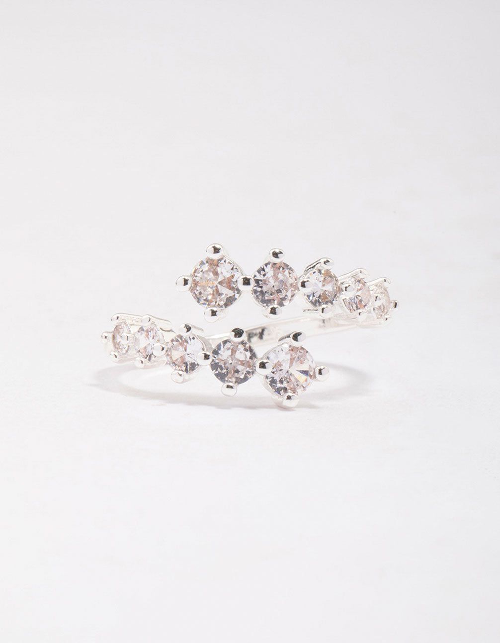 Silver Plated Graduating Cubic Zirconia Wrap Ring sold by lovisa product image thumbnail 3