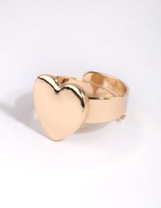 Gold Heart Signet Ring sold by lovisa