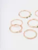 Gold Cubic Zirconia Emerald Marquise Ring 9-Pack sold by lovisa