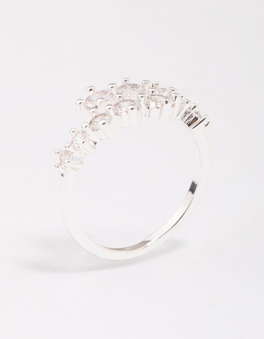 Silver Plated Graduating Cubic Zirconia Wrap Ring sold by lovisa product image thumbnail 4
