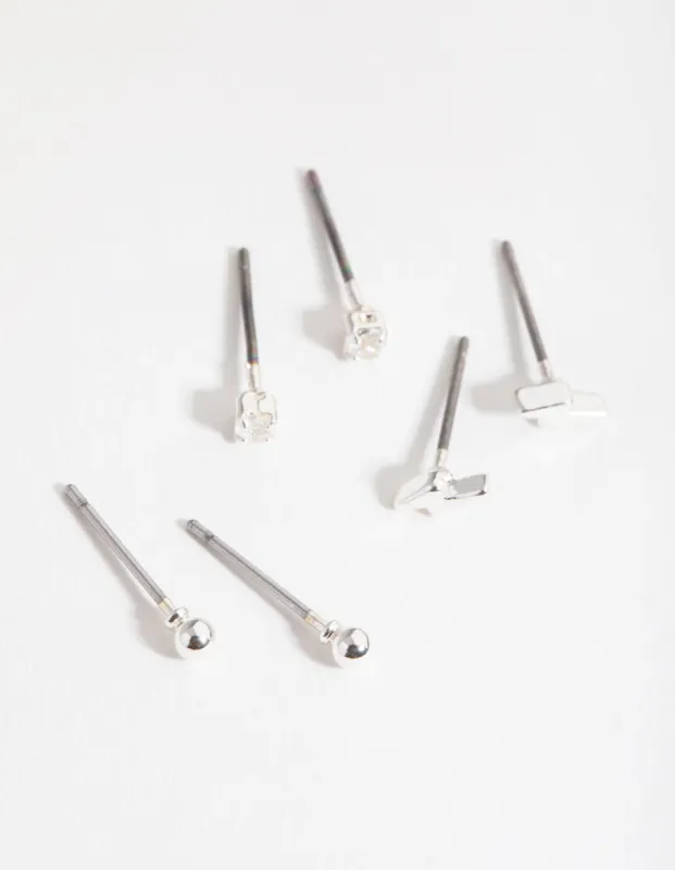 Silver Bolt & Diamante Earrings sold by lovisa