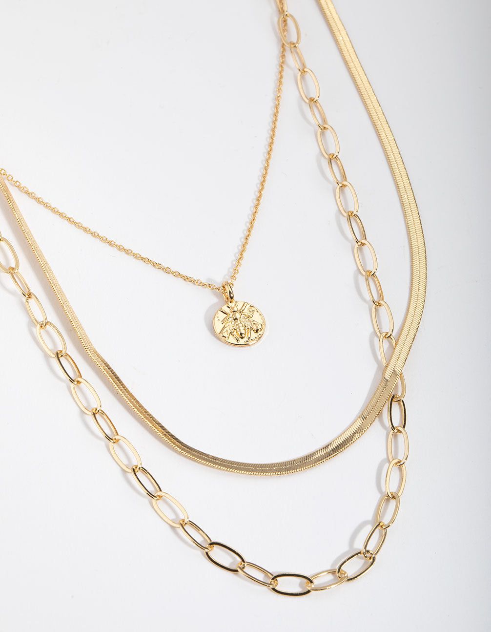 Gold Plated Disc Multi Necklace sold by lovisa