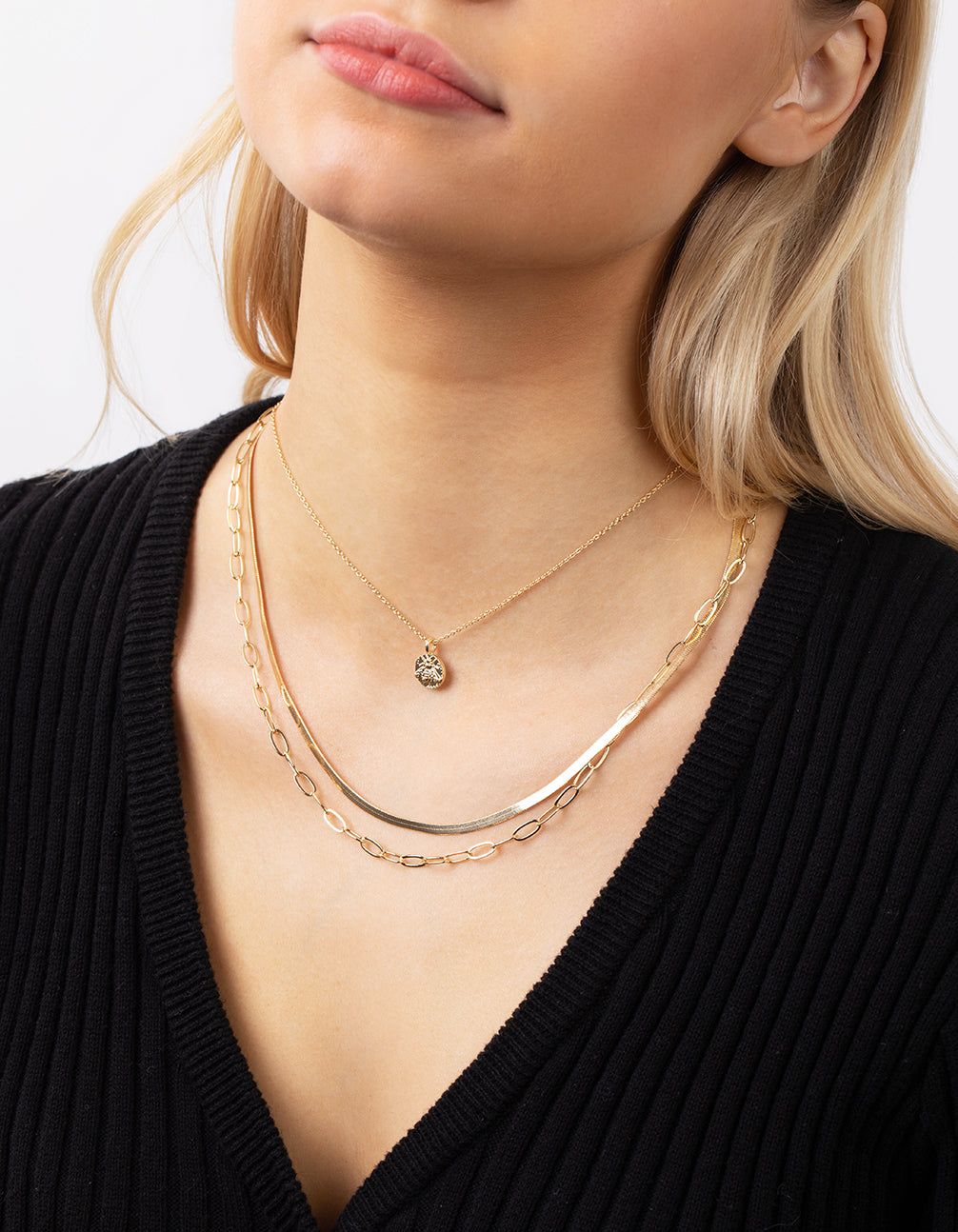 Gold Plated Disc Multi Necklace sold by lovisa product image thumbnail 2