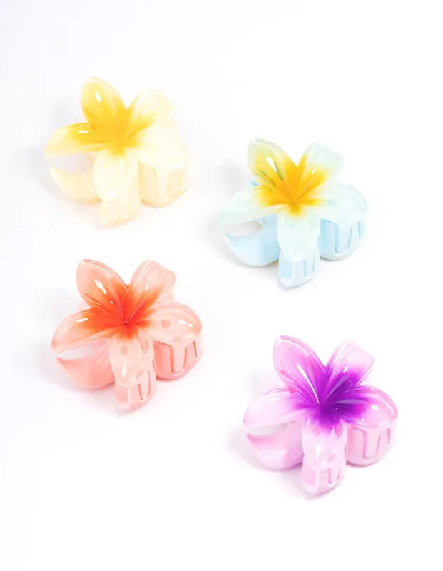 Mini Tropical Flower Hair Claw 4-Pack sold by lovisa