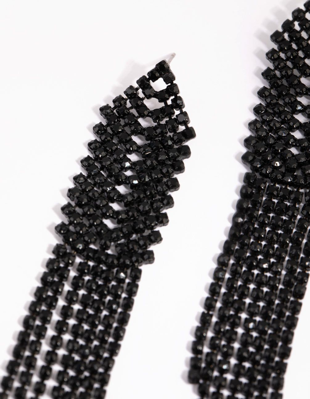 Matte Black Cup Chain Earrings sold by lovisa product image thumbnail 2