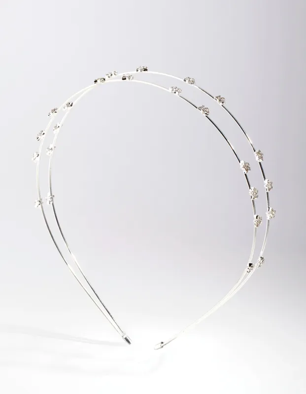 Silver Double Star Headband sold by lovisa