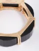 Black & Gold Rectangular Stretch Bracelet sold by lovisa