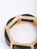 Black & Gold Rectangular Stretch Bracelet sold by lovisa