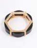 Black & Gold Rectangular Stretch Bracelet sold by lovisa