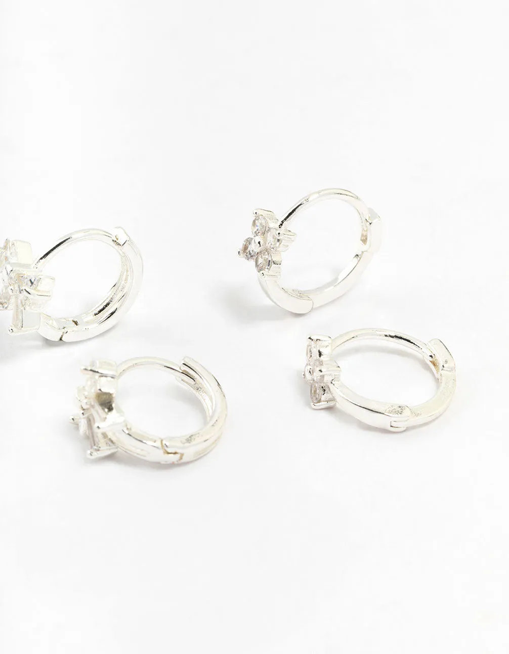 Silver Diamante Mixed Bow Earrings 4-Pack sold by lovisa product image thumbnail 3