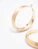 Gold Large Matte Hoop Earrings sold by lovisa