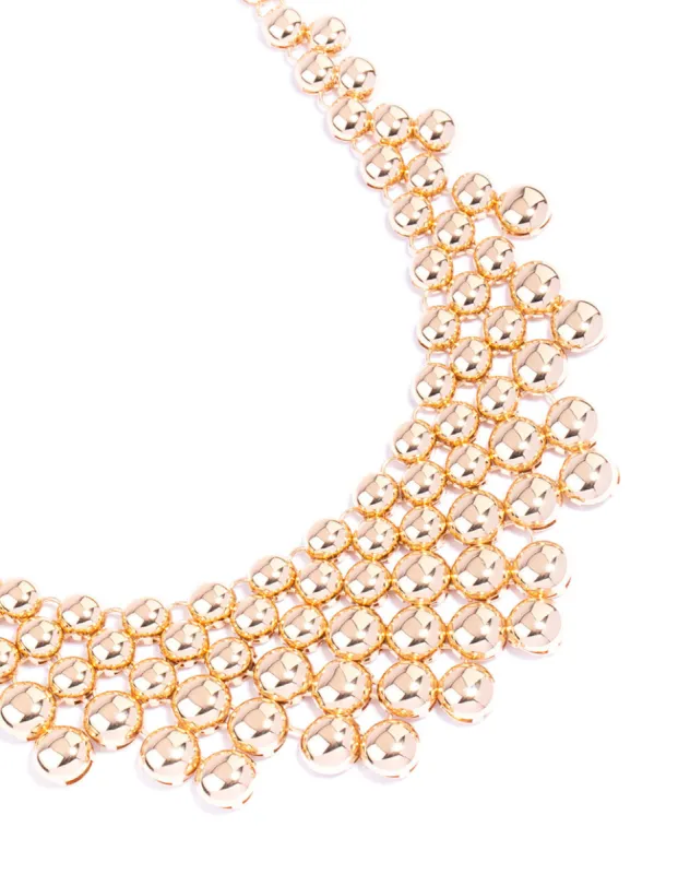 Gold Statement Layered Orb Necklace sold by lovisa
