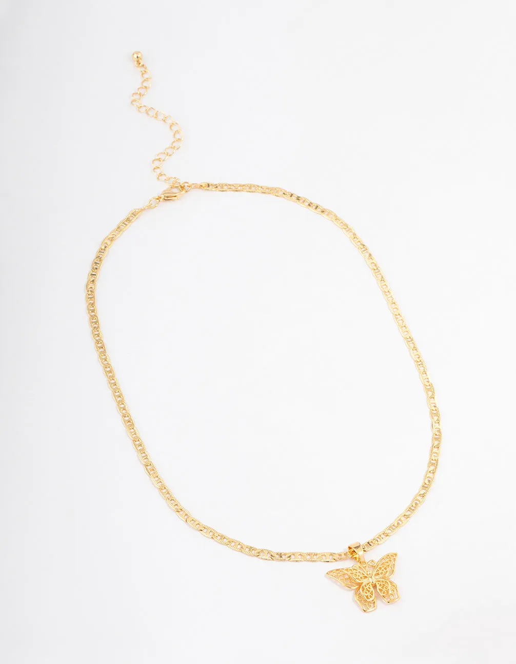 Gold Plated Mariner Chain Butterfly Necklace sold by lovisa product image thumbnail 2