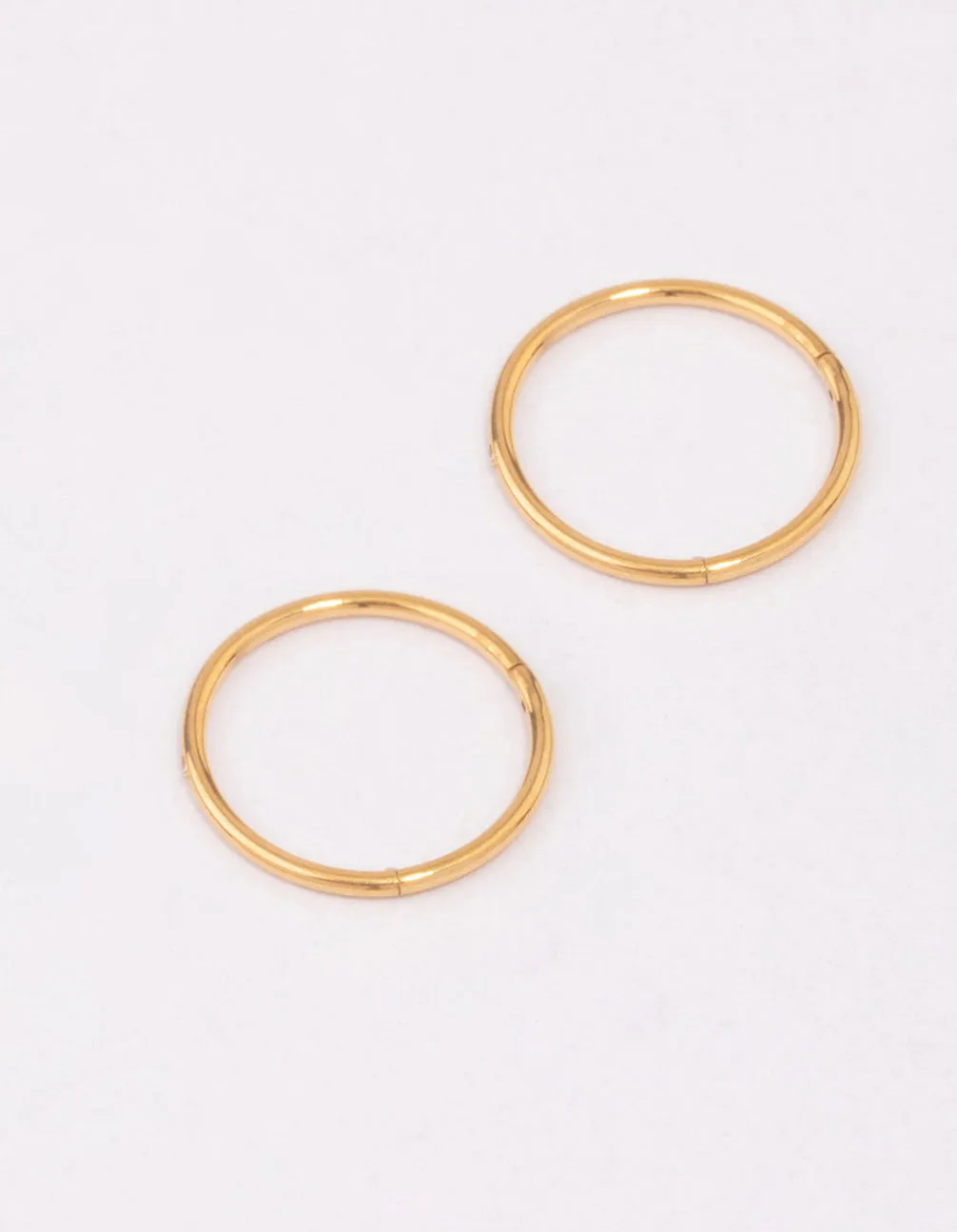 Gold Plated Titanium Fine Sleeper Earrings 8mm sold by lovisa