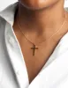 Waterproof Gold Plated Stainless Steel Cross Necklace sold by lovisa