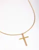 Waterproof Gold Plated Stainless Steel Cross Necklace sold by lovisa