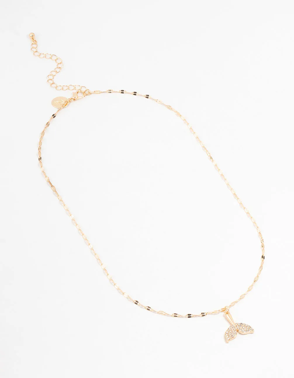 Gold Diamante Whale Tail Necklace sold by lovisa product image thumbnail 2
